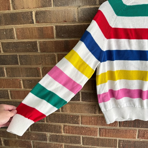 Colorful Striped Cardigan Sweater size M - Picture 7 of 9
